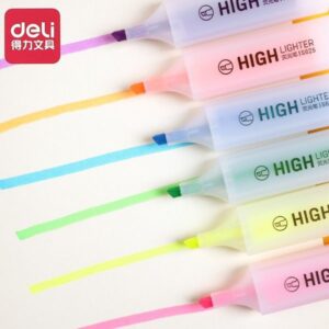 Bút highlight đánh dấu nhớ dòng dạ quang Deli màu pastel/neon