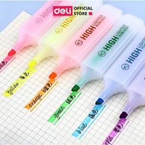 Bút highlight đánh dấu nhớ dòng dạ quang Deli màu pastel/neon